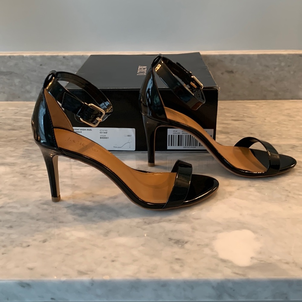 New- J Crew Patent High Heel Sandals